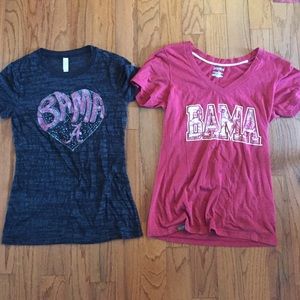 2 NWOT University of Alabama Women's Tees Medium