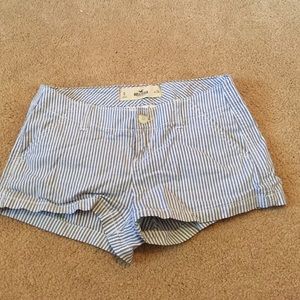 Blue pin-striped shorts