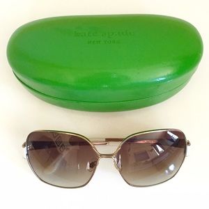 Kate Spade White & Gold Sunglasses