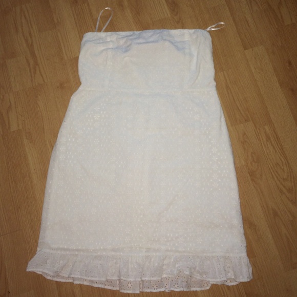 White seersucker dress