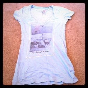 Baby blue v-neck t-shirt