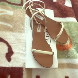 Steve Madden Metallic Ankle Strap Sandals