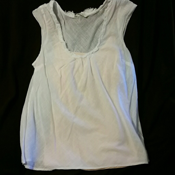 White cap sleeve shirt