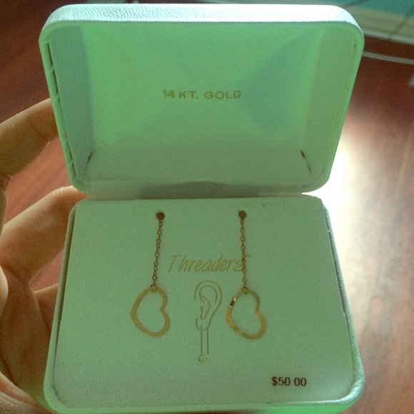Threaders Earrings 14KT gold