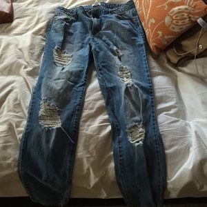 Ripped light wash jeans
