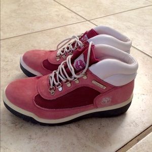 Pink timberland shoes