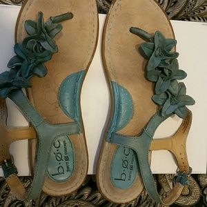 Blue flat sandals