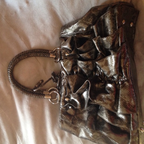 Bebe silver handbag