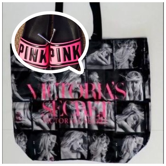 Pink sandals and bombshell tote