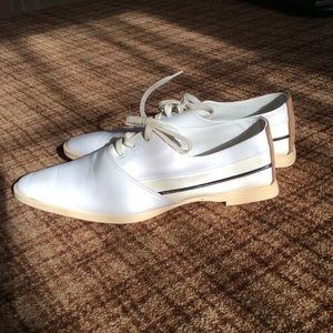 White italian leather shoes
