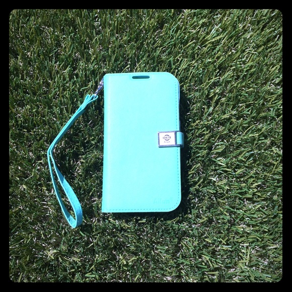 Teal Galaxy S4 wallet case