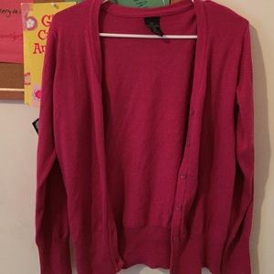 Dark Pinkish button up sweater from faded glory.