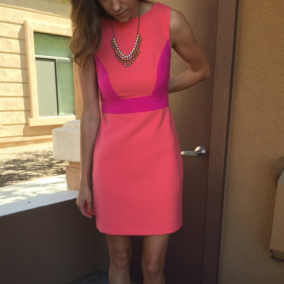 Orange and pink LOFT dress