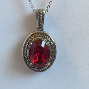 Red Swarovski Crystal Pendant