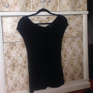Banana Republic Black V-Neck Top, SIZE MEDIUM.