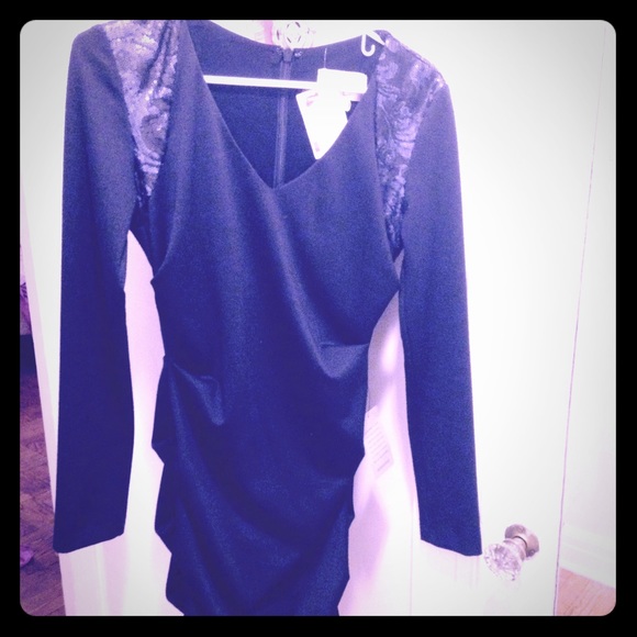 Nicole Miller Artelier Ruched Sequin dress