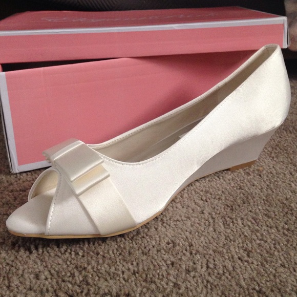 White Special Occasion Heels (wedges)