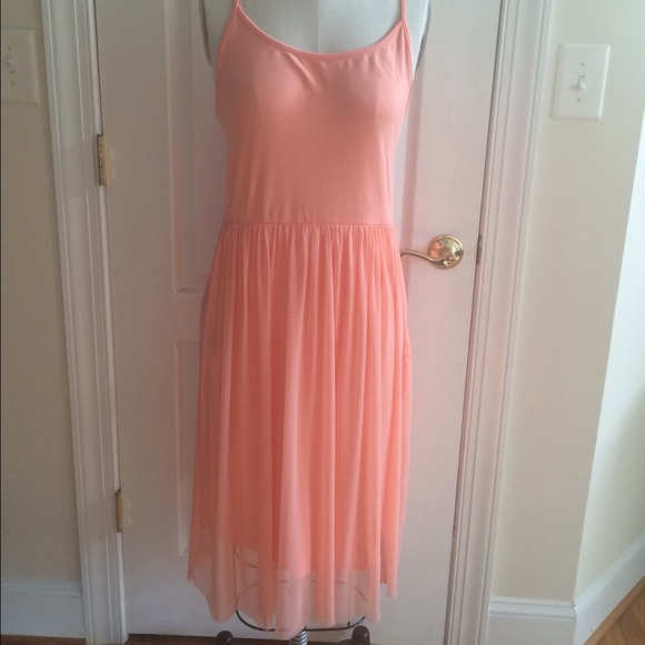 Gorgeous cotton and gauze layered midi dress!