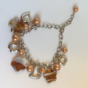 🎉HP🎉 Champagne Art Glass Bracelet