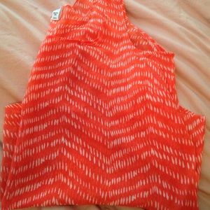 Orange chiffon tank top