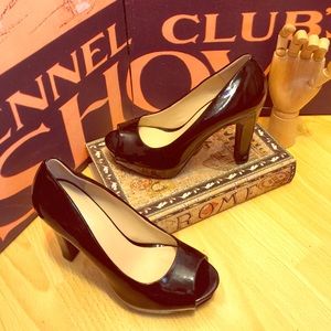 Black Patent Leather Platform Heels