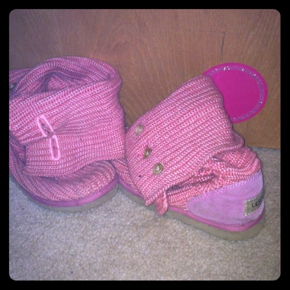 Pink Cardigan UGG Boots