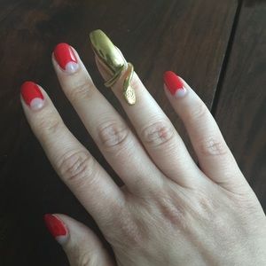 Bijules NYC Jewelry - Bijules NYC Gold Vermeil Nail Ring Bijules NYC Jewelry - Bijules NYC Gold Vermeil Nail Ring