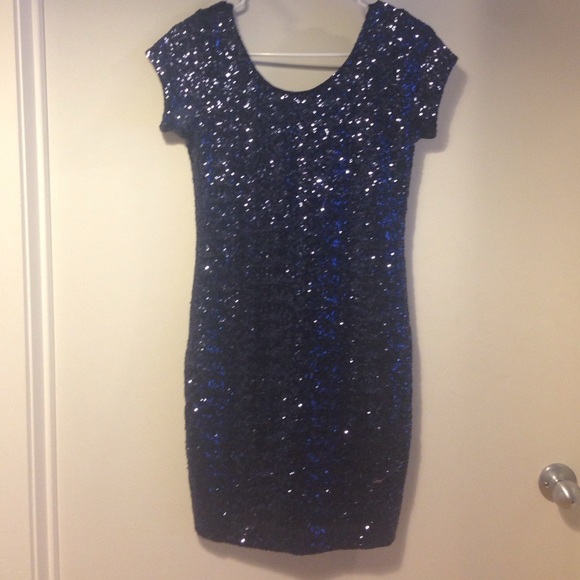 Navy sequined dress