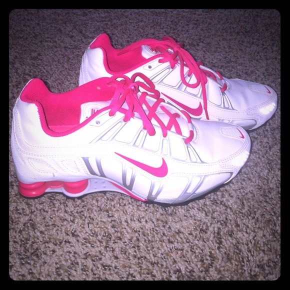 Pink/White/Silver Nike Shox