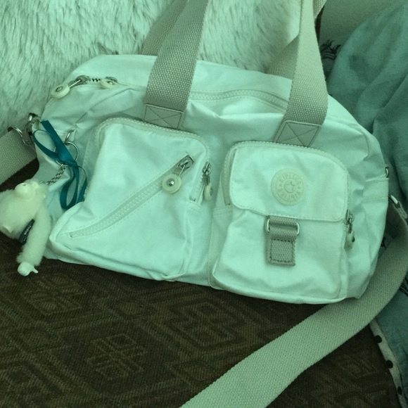 White kipling bag