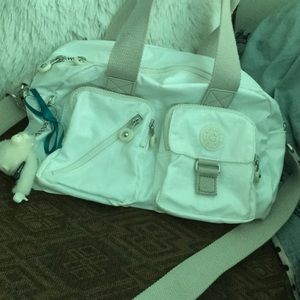 White kipling bag