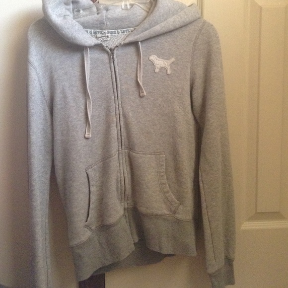 Grey PINK zip up jacket