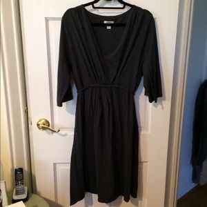 old navy - grey gathered front tie back dress - 2X