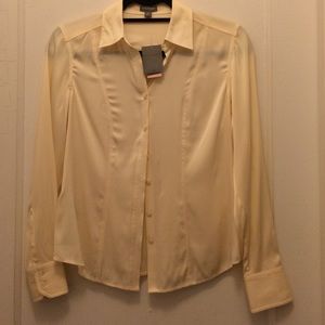 Silk Ann Taylor Top in Creme