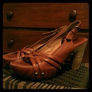 Reese Multi Sling FRYE BOOTS leather heels ! Sz 10