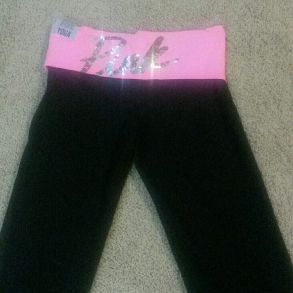Pink Crop Yoga Pants