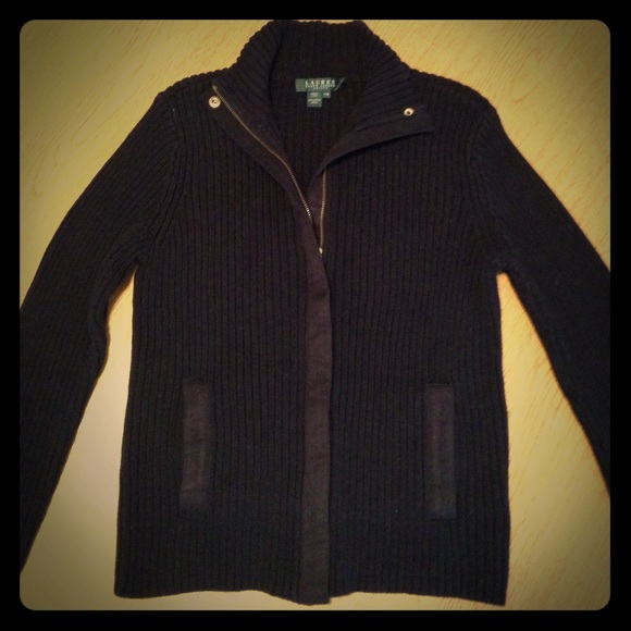 Ralph Lauren Black sweater jacket - Picture 1 of 4