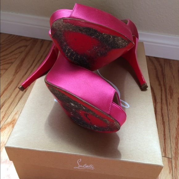 Auth Christian Louboutin Very Prive Satin pumps - Picture 2 of 4