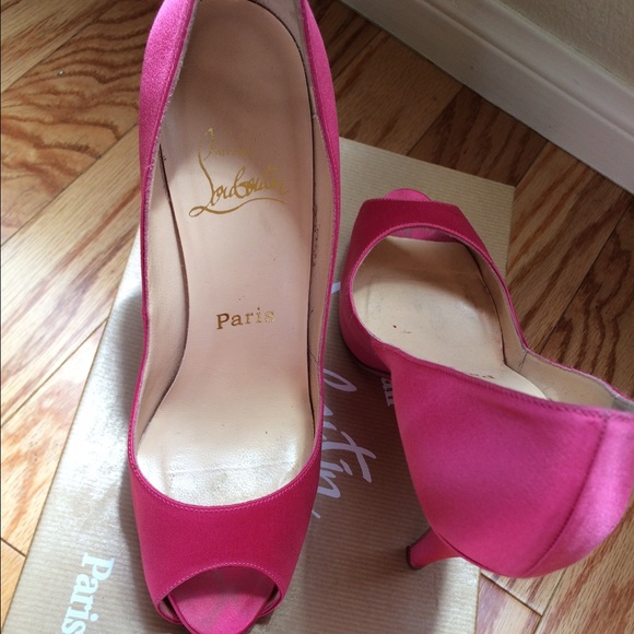 Auth Christian Louboutin Very Prive Satin pumps - Picture 4 of 4