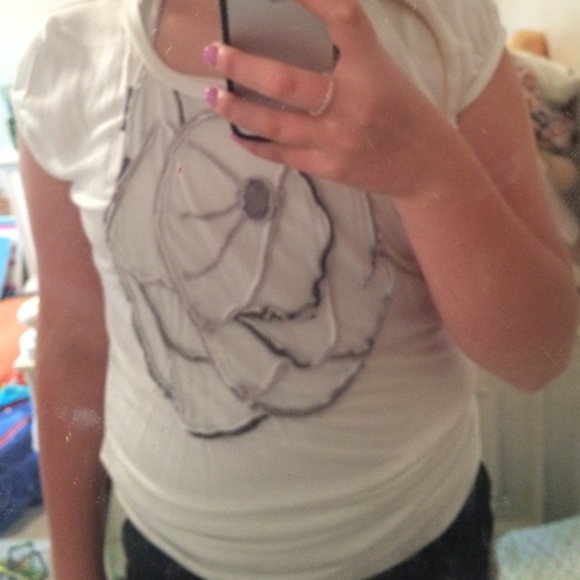 Cream and grey top