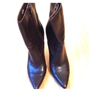 Nine West Brown Leather Ankle Boots
