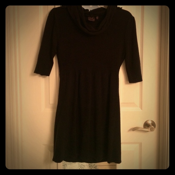 Black Takeout sweater dress