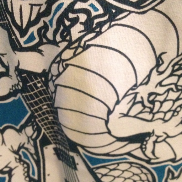 Teal Dragon Print Tee - Picture 2 of 2