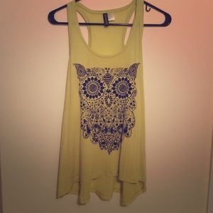 Light green owl tank