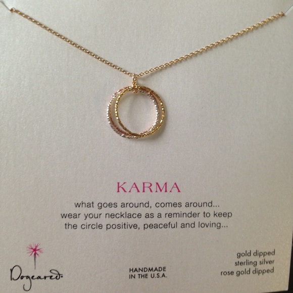 Dogeared gold "Karma" Necklace