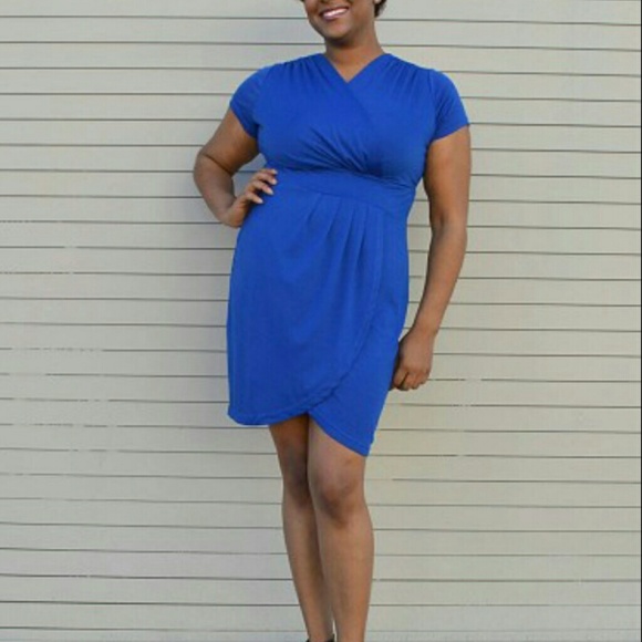 Plus size! Royal blue dress