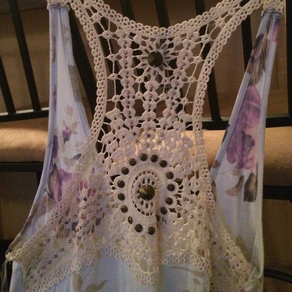 Vanilla Bay Blue Tiered Tank - Picture 3 of 3