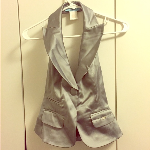 Silver dressy vest