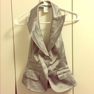 Silver dressy vest