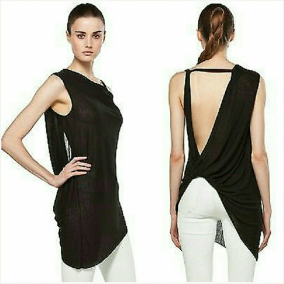 Helmut Lang Tops - SOLD* Helmut Lang Threadbare Twist Back Jersey Top